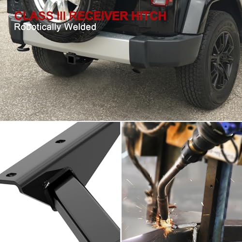 2" Tow Hitch Receiver with Cover for Jeep Wrangler JK
