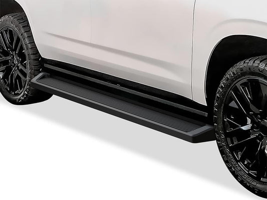 APS Running Boards Bars Compatible with Chevy Tahoe 2021-2025 4-Door & GMC Yukon 2021-2025 4-Door (Exclude Yukon XL) (Black Powder Coated Running Board Style)