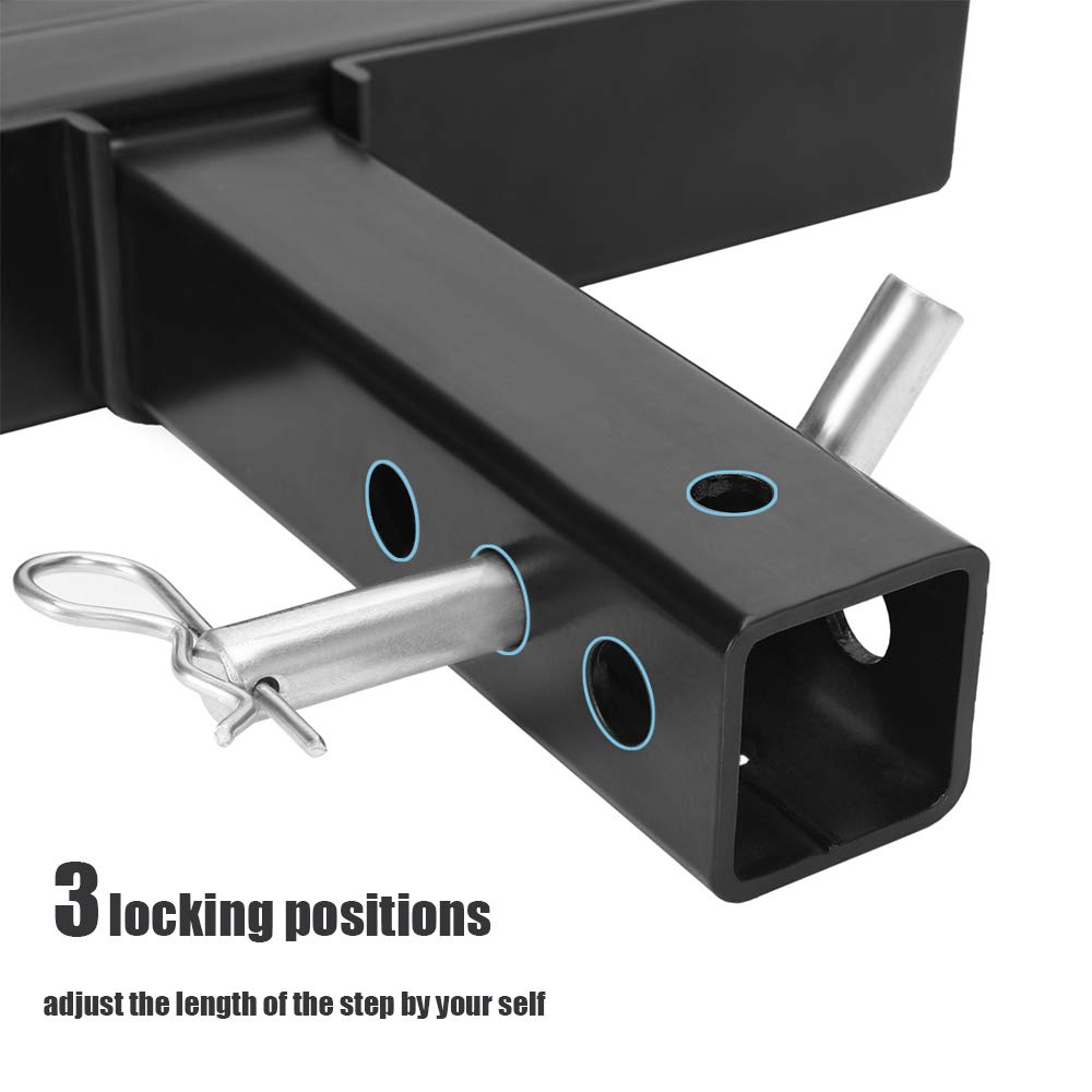 Anti-Slip Hitch Step for 2" Receiver - 600 lb Capacity, Universal for Truck/SUV/RV