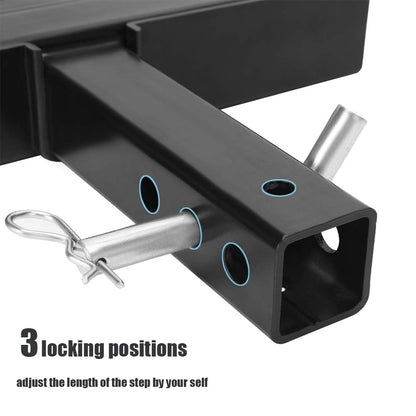 Anti-Slip Hitch Step for 2" Receiver - 600 lb Capacity, Universal for Truck/SUV/RV