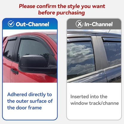 Dodge Ram 1500 Quad/Extended Cab Window Rain Guards