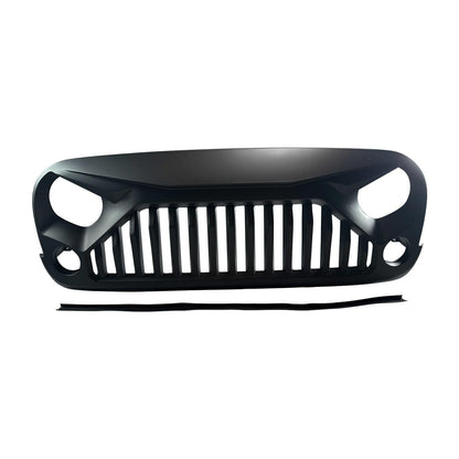 JK Wrangler Front Bumper Grille, Matte Black