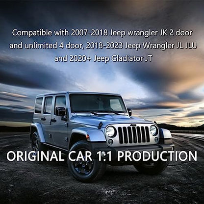 Aluminum American Flag Hood Latches for Jeep Wrangler JK JKU (2007-2018)