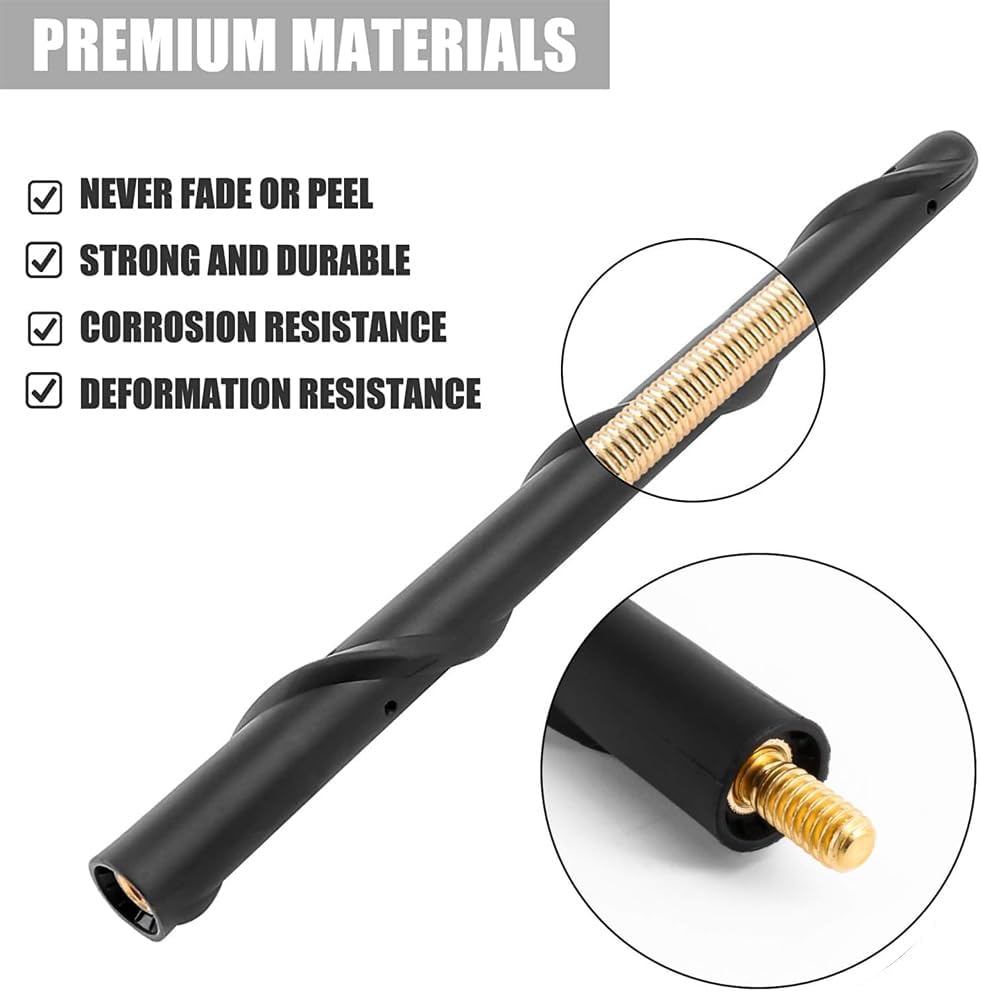 Short Antenna Replacement for Jeep Wrangler & Gladiator (2007-2025)