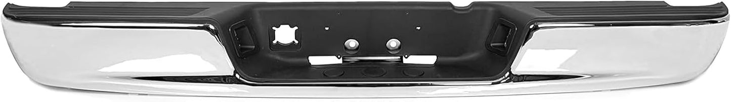 Steel Rear Step Bumper Assembly Compatible with 2002-2009 Dodge Ram 1500 2500 3500, Chrome Back Bumper Fit For 02-09 RAM Replacement for CH1103108
