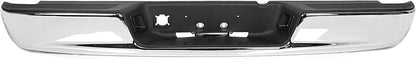 Steel Rear Step Bumper Assembly Compatible with 2002-2009 Dodge Ram 1500 2500 3500, Chrome Back Bumper Fit For 02-09 RAM Replacement for CH1103108