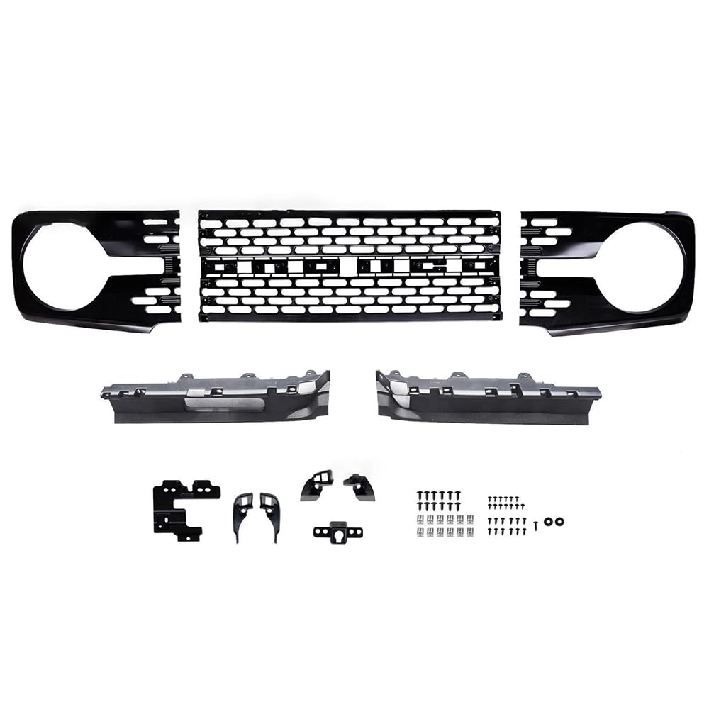 Glossy Black Front Grille for Ford Bronco 2021-2026