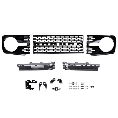 Glossy Black Front Grille for Ford Bronco 2021-2026