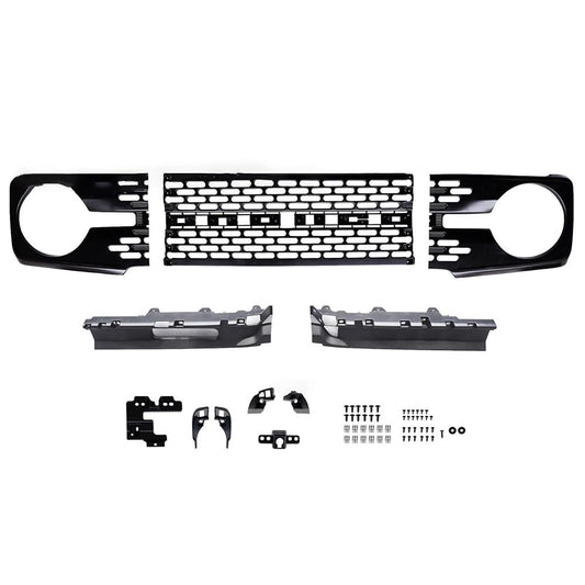 Glossy Black Front Grille for Ford Bronco 2021-2026