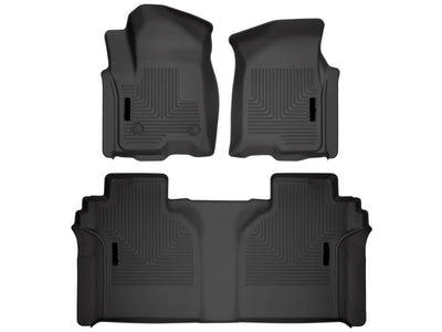 OHMU Floor Mats (3-PCS) for 2019-2025 Chevy/GMC 1500 & 2020-2025 2500/3500 Crew Cab (Black) - 94021