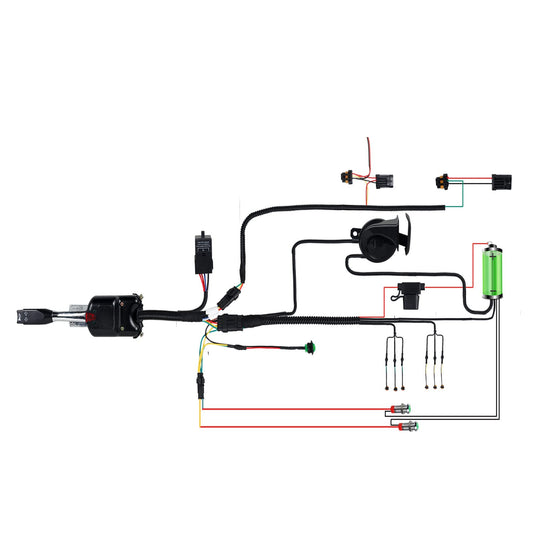 Universal UTV ATV Plug and Play Street Legal Turn Signal Kit with Harness, Column Switch, Horn, LED Blinkers