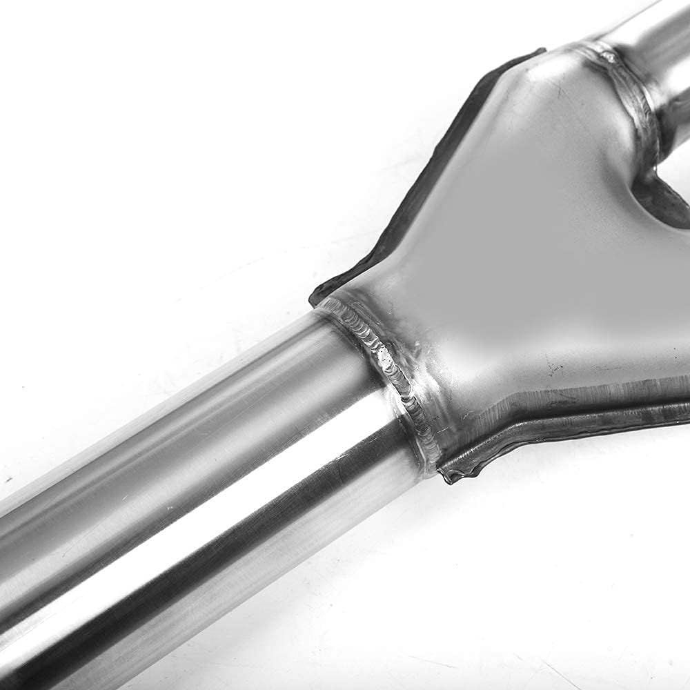 Dual Exhaust Muffler Y-Pipe Direct Fit Kit Fits 2009-2019 For Dodge Ram 1500 Hemi 5.7L Pickup Truck Stainless Steel