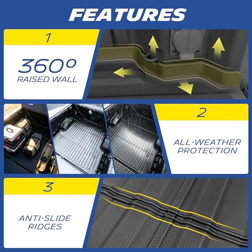 Truck Bed Mat for 2019-2026 Ram 1500 6.4 FT / 76.3"