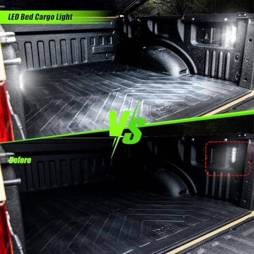 Truck Bed Lights for 2015-2025 F150 F-Series Pickups, 6000K White LED Cargo Lamps 2-Pack