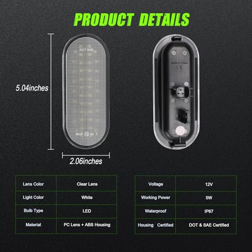 Truck Bed Lights for 2015-2025 F150 F-Series Pickups, 6000K White LED Cargo Lamps 2-Pack
