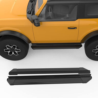 Textured Tube Running Boards for 2021-2026 Ford Bronco 2-Door (Black)