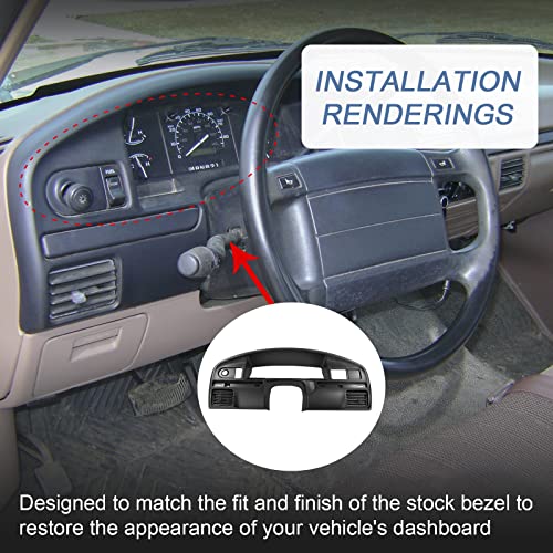 Instrument Dash Bezel for 1994–1997 Ford F-250/F-350, F4TZ-15044D70-C