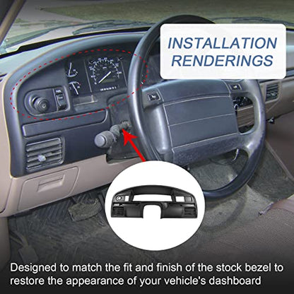 Instrument Dash Bezel for 1994–1997 Ford F-250/F-350, F4TZ-15044D70-C
