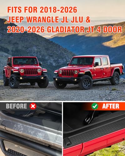 Door Sill Guards Kit Fits 2018-2026 Jeep Wrangler JL JLU Unlimited  & JT