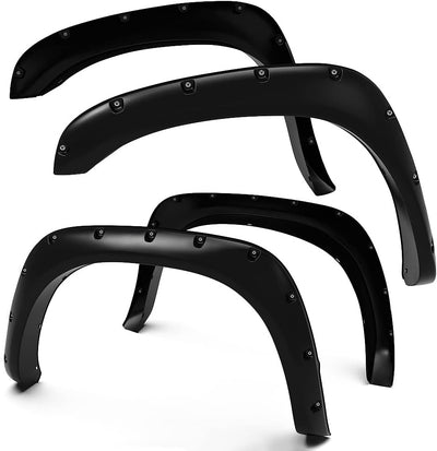 4-PCS Fine-Textured Fender Flares for 2002-2008 Ram 1500 & 2003-2009 Ram 2500/3500 (Excl. 8ft Bed) - TG-FF8D4078