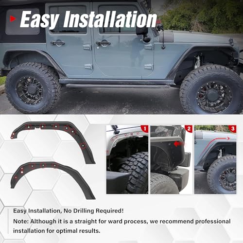 Heavy Duty Steel Fender Flares for Jeep JK
