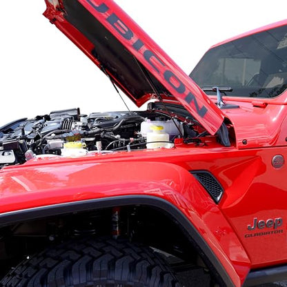 Hood Quicklift Kit for 2018-2026 Jeep Wrangler JL & 2020-2026 Gladiator JT (Aluminum Hoods Only), Black