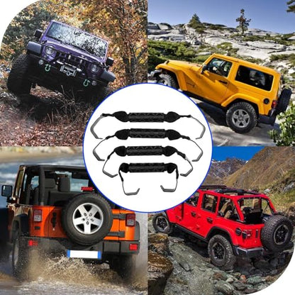Jeep Wrangler JL JT Roll Bar Grab Handles, Metal Hooks