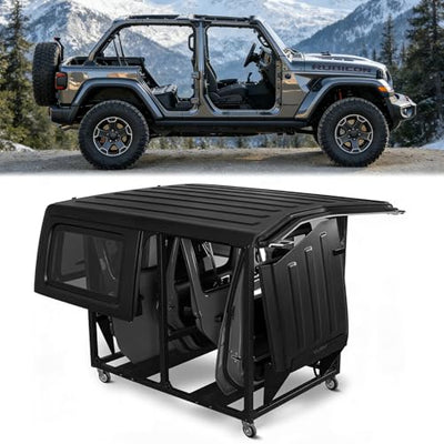 Jeep Wrangler Hardtop Storage Cart with Sliding Rack