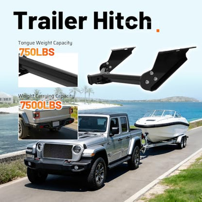 Class 3 Trailer Tow Hitch Receiver 2" for 20–25 Jeep Gladiator