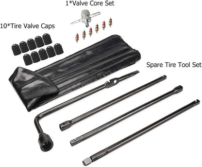 Spare Tire Tool Kit for 1999-2019 Chevy/GMC Trucks & SUVs - Includes Jack Handle & Lug Wrench