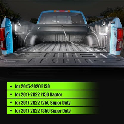Truck Bed Lights for 2015-2025 F150 F-Series Pickups, 6000K White LED Cargo Lamps 2-Pack