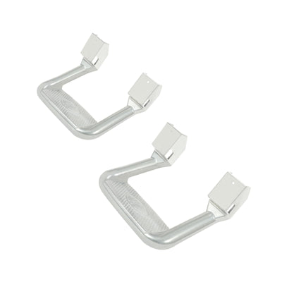 Electrophoresis Black Aluminum Side Steps - 300 lb Capacity, Universal for Chevy/Ford/Toyota/GMC/Dodge/Jeep
