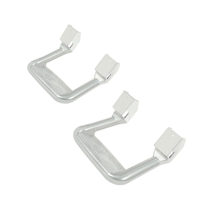 Electrophoresis Black Aluminum Side Steps - 300 lb Capacity, Universal for Chevy/Ford/Toyota/GMC/Dodge/Jeep