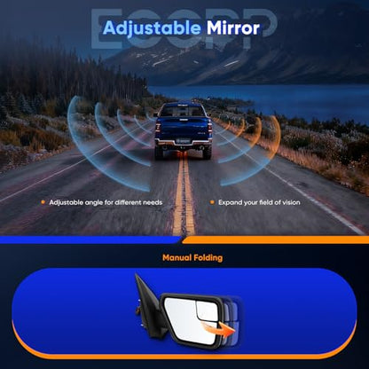 Right Tow Mirror For 2021-2024 Ford F150 Pickup Truck