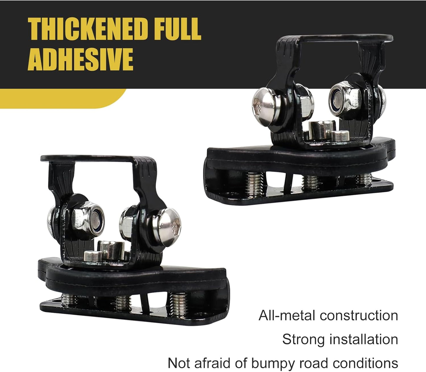 2-PCS Adjustable Hood Light Bar Brackets - Universal Ditch Light Mount for Trucks/Off-Road (Black)