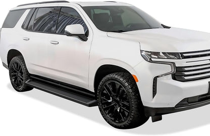 APS Running Boards Bars Compatible with Chevy Tahoe 2021-2025 4-Door & GMC Yukon 2021-2025 4-Door (Exclude Yukon XL) (Black Powder Coated Running Board Style)