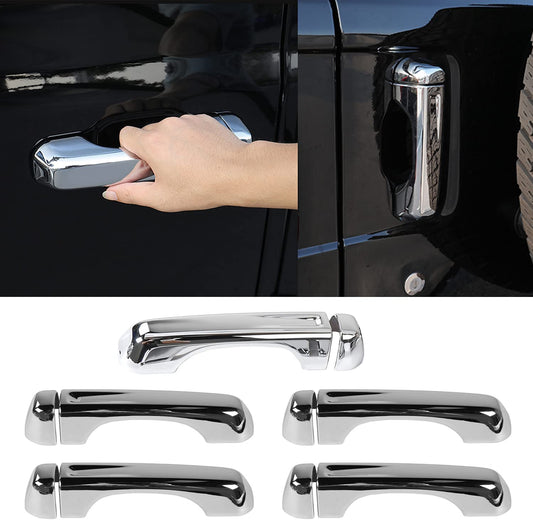 10-Pack Chrome Door Handle Covers for 2018-2025 Jeep Wrangler JL 4-Door