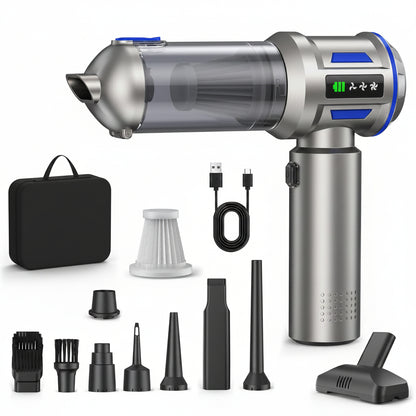 2-in-1 27000PA Brushless Car Vacuum/Air Duster - 9000mAh Cordless for Home/Office