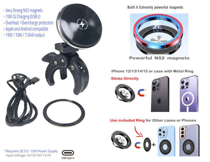 Qi Fast Wireless Charger Phone Mount for Ford Bronco Console
