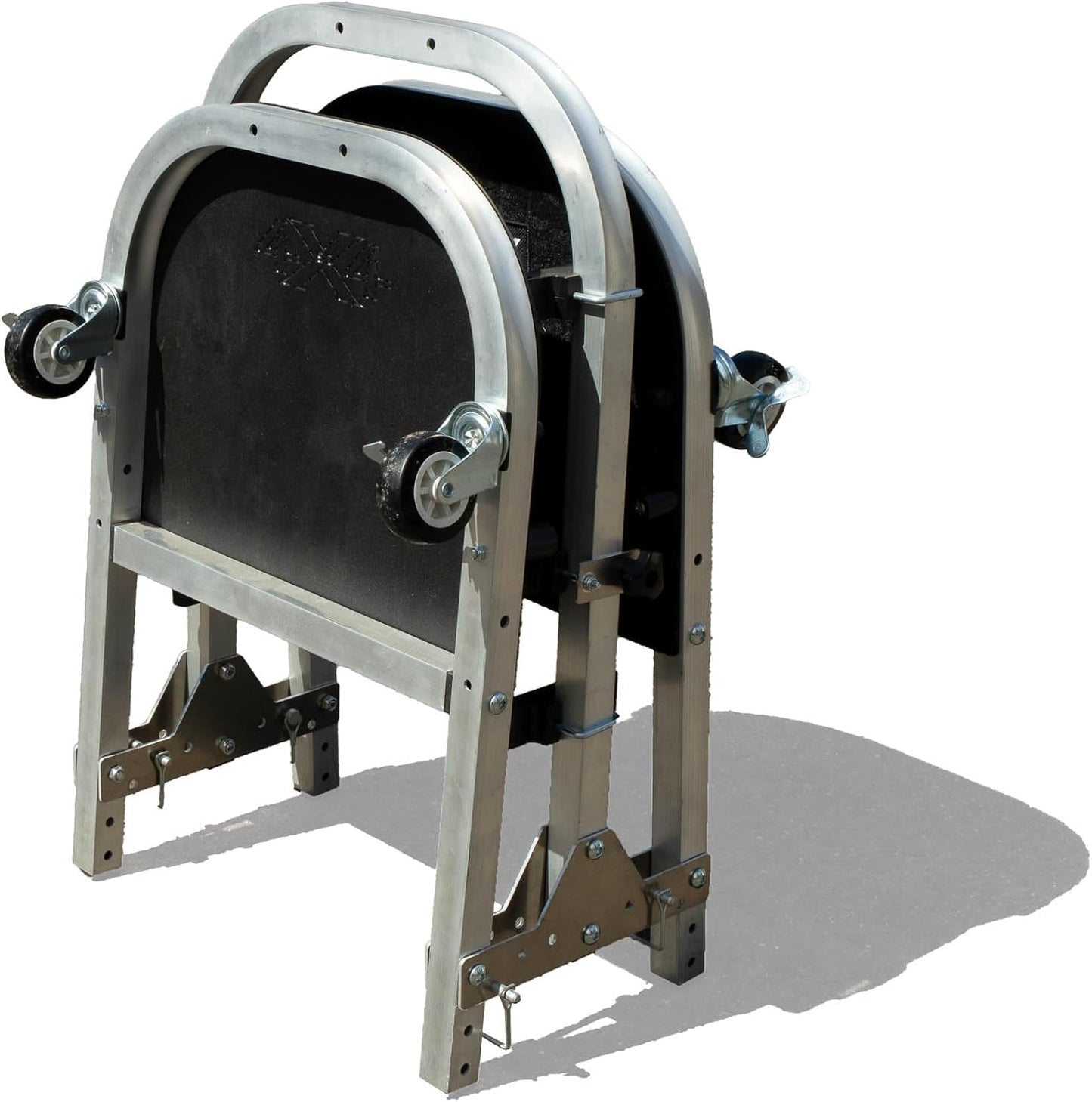 Folding Rolling Door Cart (4-Door) for Jeep Wrangler & Gladiator - Aluminum/Silver (Patented)