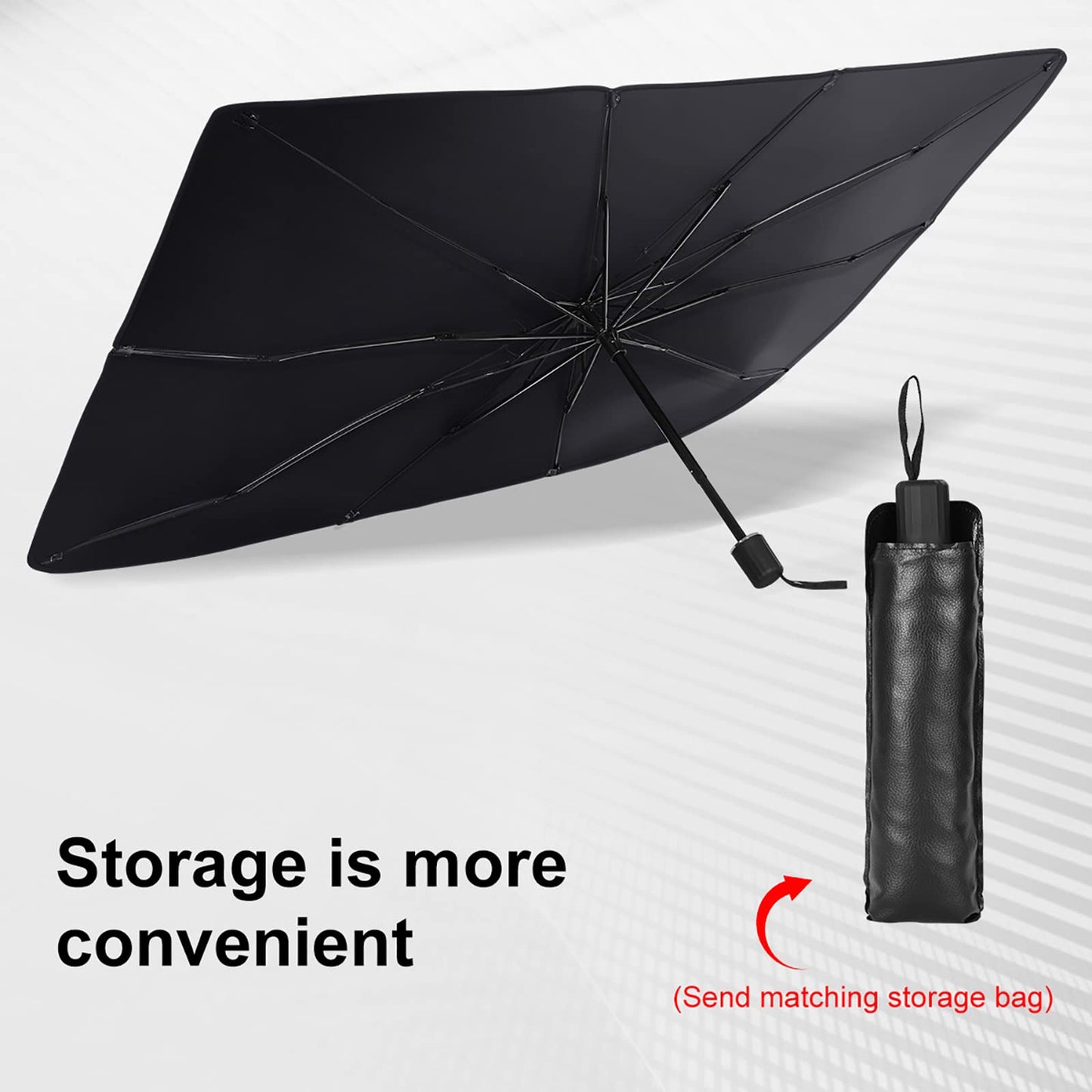 Foldable Car Windshield Sun Shade Umbrella, Large
