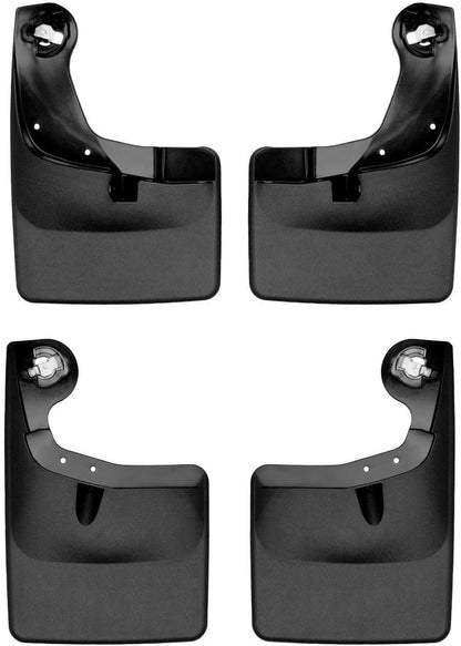 No-Drill Mud Flaps for Ford F-150 - Front & Rear Set (Black)