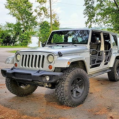 Front & Rear Tubular Half Doors for 2007-2018 Jeep Wrangler JK 4-Door