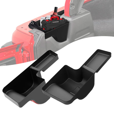 Rear Wheel Well Storage Bins for 2018-2023 Jeep Wrangler JL (Left & Right, Black)