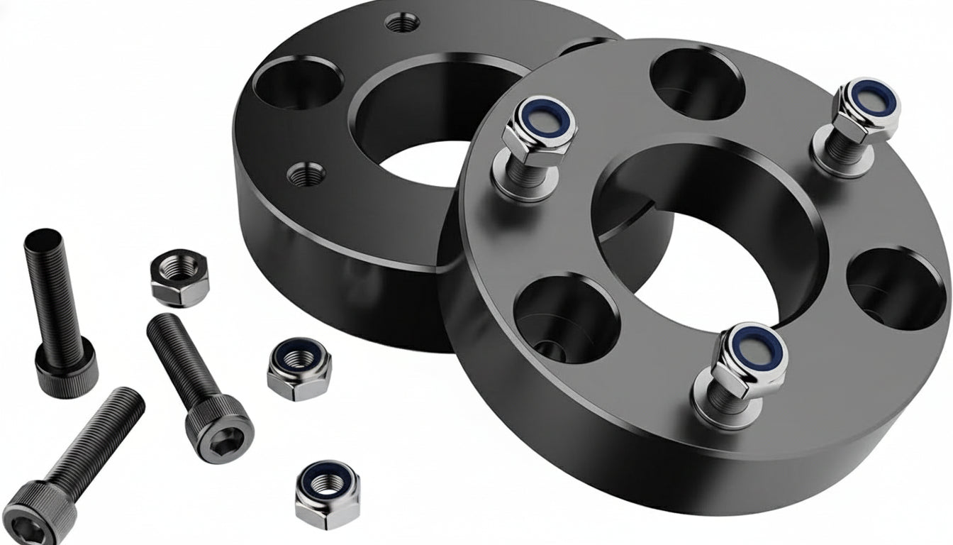 2" Front Leveling Lift kit for Dodge Ram 1500 2006-2024 4WD, Lifronkit Raise 2 Inch Front Strut Spacers Compatible with Dodge Ram Suspension Lift Kits 2006-2023 Black Anodized(new version)