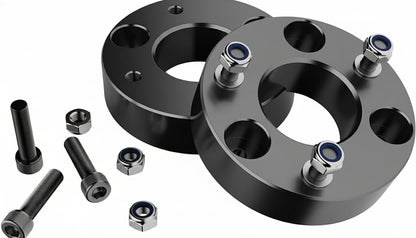 2" Front Leveling Lift kit for Dodge Ram 1500 2006-2024 4WD, Lifronkit Raise 2 Inch Front Strut Spacers Compatible with Dodge Ram Suspension Lift Kits 2006-2023 Black Anodized(new version)