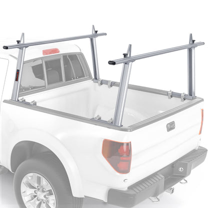 AA-Racks Model APX25-Lite Extendable Aluminum Truck Ladder Rack Adjustable Pick-Up Ladder Rack (No Drilling Required) - Black