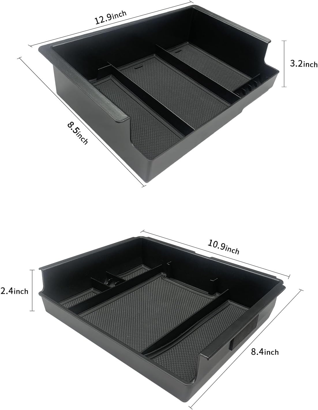 2-PCS Center Console Armrest Tray for 2014-2018 Chevy/GMC HD (Full Console/Bucket Seats Only)