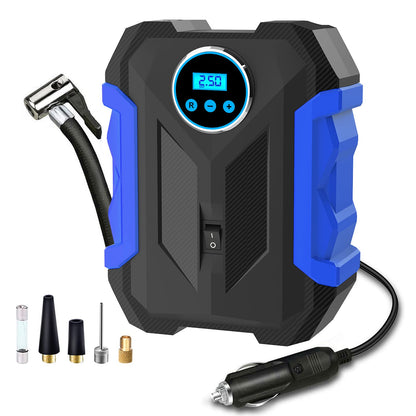 12V Portable Digital Tire Inflator with LED Light - Car Auto Air Compressor