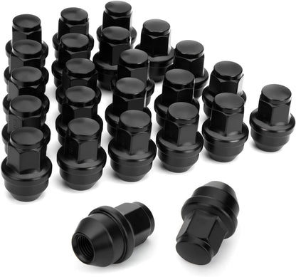 Dynofit 14x1.5 OEM Lug Nuts for F150 2015-2024, 24pcs One-piece Stock Lugnuts Compatible with Ford Expedition F-150 Lincoln Navigator 2016-2018/2019-2024, 14mmx1.5 Factory Tuner Nuts Replace OE#611008